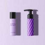 Front Sight of 2 Plastic Bottles Mockup
