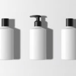 Front Sight of 3 Big Bottles Mockup