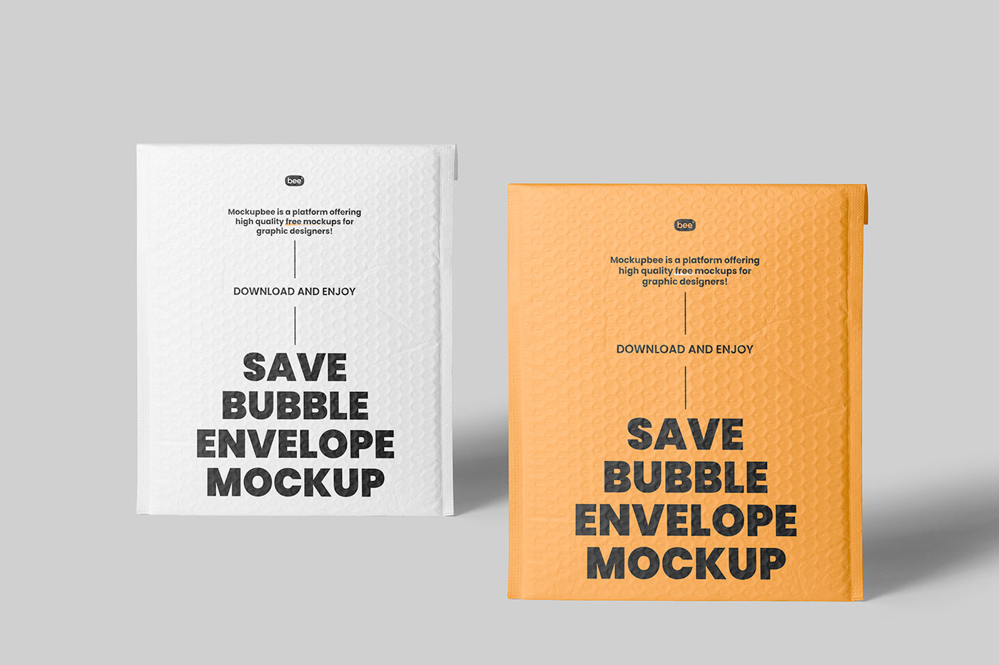 Free Front Sight of Big Bubble Envelope Mockup PSD Template