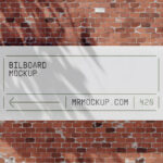 Front Sight of Billboard Mockup on Brick Wall