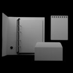 Front Sight of Branding Stationery Mockup with Binder