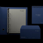 Front Sight of Branding Stationery Mockup with Binder