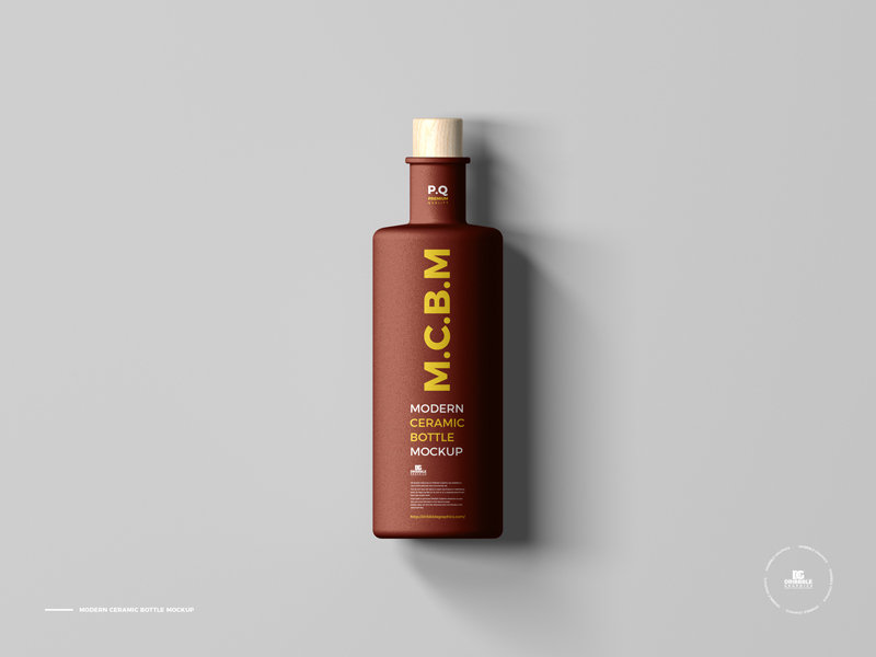Front Sight of Ceramic Bottle Mockup