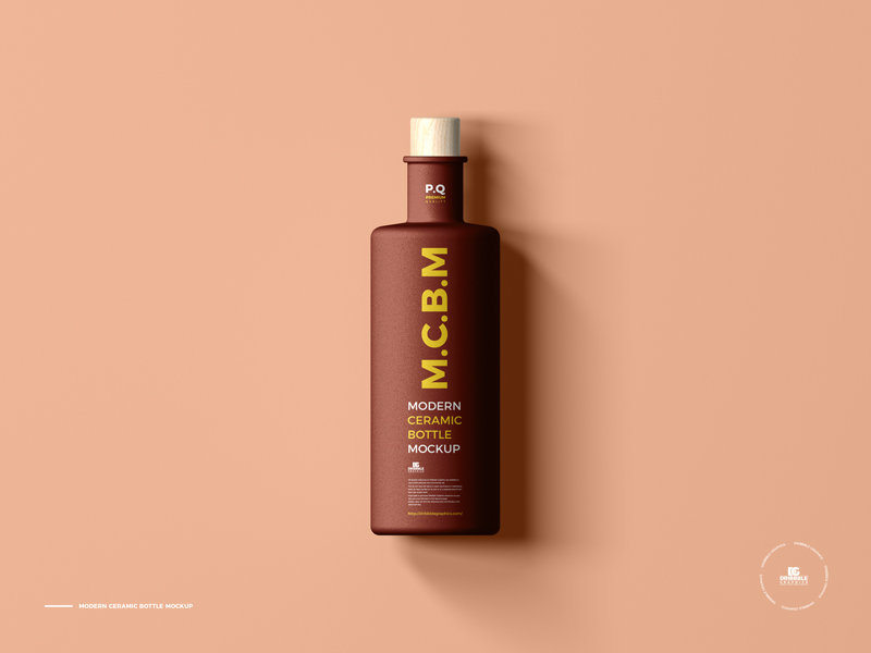 Front Sight of Ceramic Bottle Mockup