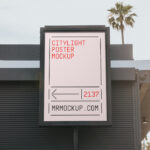 Front Sight of Citylight Poster Mockup