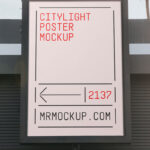 Front Sight of Citylight Poster Mockup