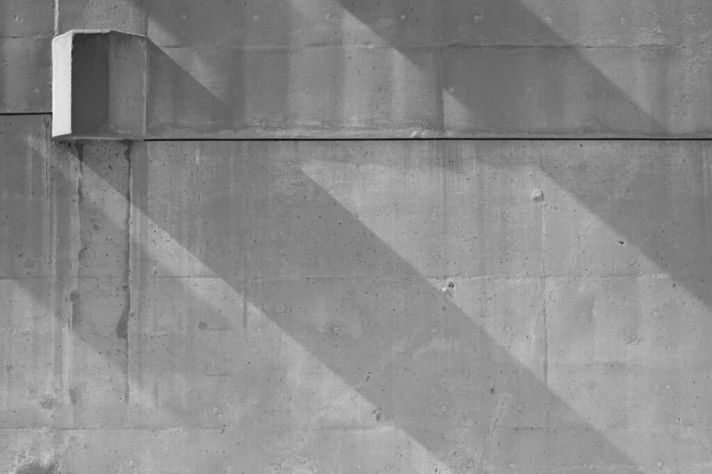 Front Sight of Concrete Wall Mockup
