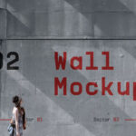 Front Sight of Concrete Wall Mockup