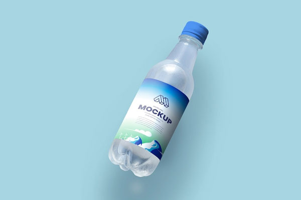 Front Sight of Cool Water Bottle Mockup