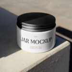 Front Sight of Cosmetic Jar Mockup