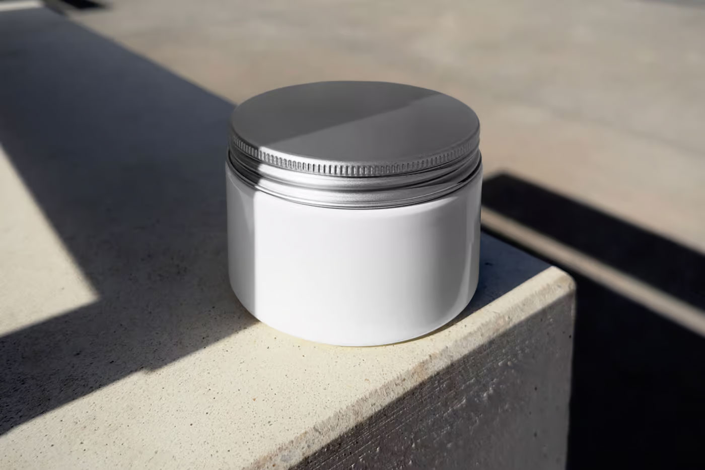 Free Front Sight of Cosmetic Jar Mockup PSD Template