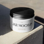 Front Sight of Cosmetic Jar Mockup