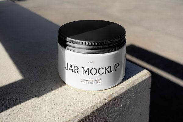 Front Sight of Cosmetic Jar Mockup