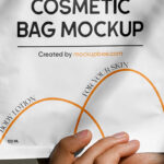 Front sight of Cosmetic Packaging Sachet Mockup