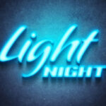 Front Sight of Debossed Frozen Light Logo Mockup / Text Effect