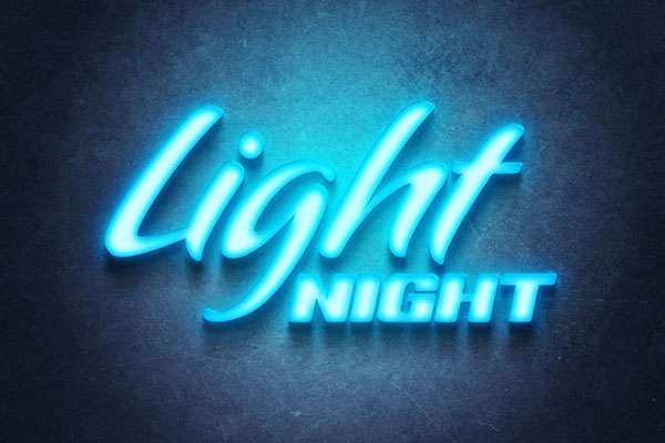 Front Sight of Debossed Frozen Light Logo Mockup / Text Effect