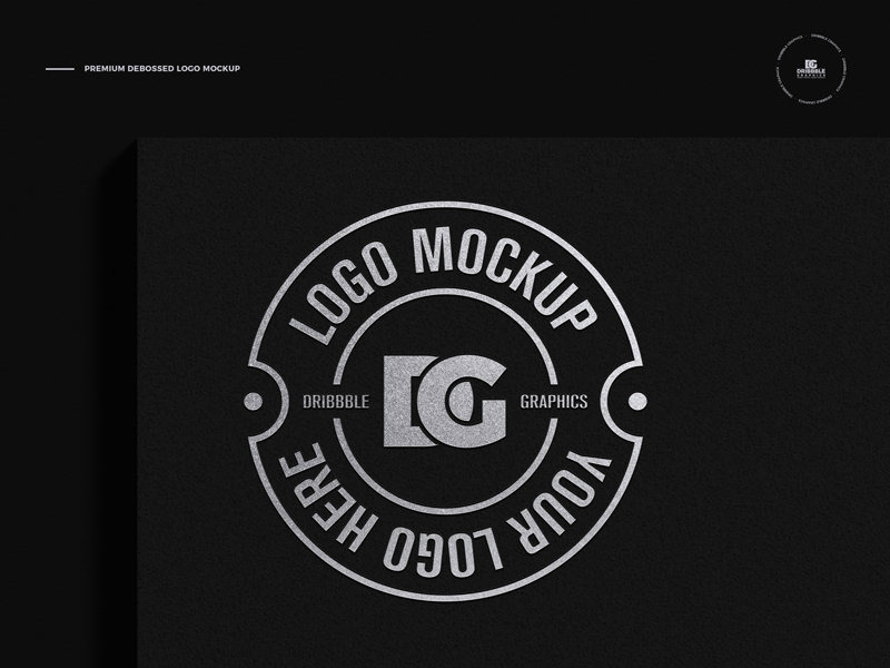 Front Sight of Debossed Logo Mockup