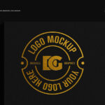 Front Sight of Debossed Logo Mockup
