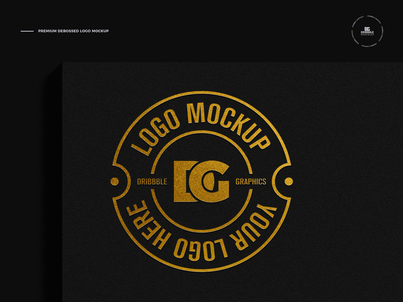 Front Sight of Debossed Logo Mockup