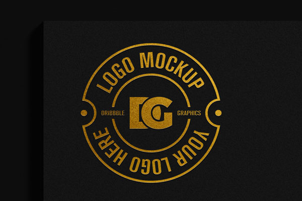 Front Sight of Debossed Logo Mockup