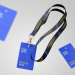 Front Sight of Floating Employee ID Card Holders Mockup