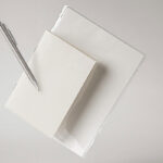 Front Sight of Floating Stationery Mockup with Pen