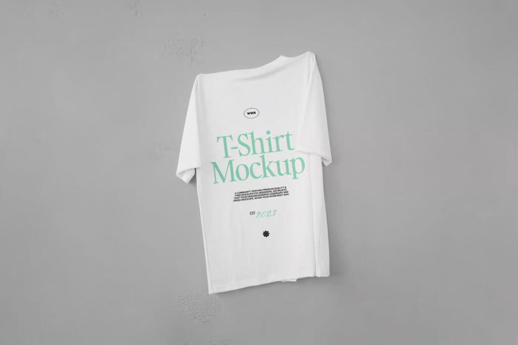 Front Sight of Hanging T-Shirt Mockup