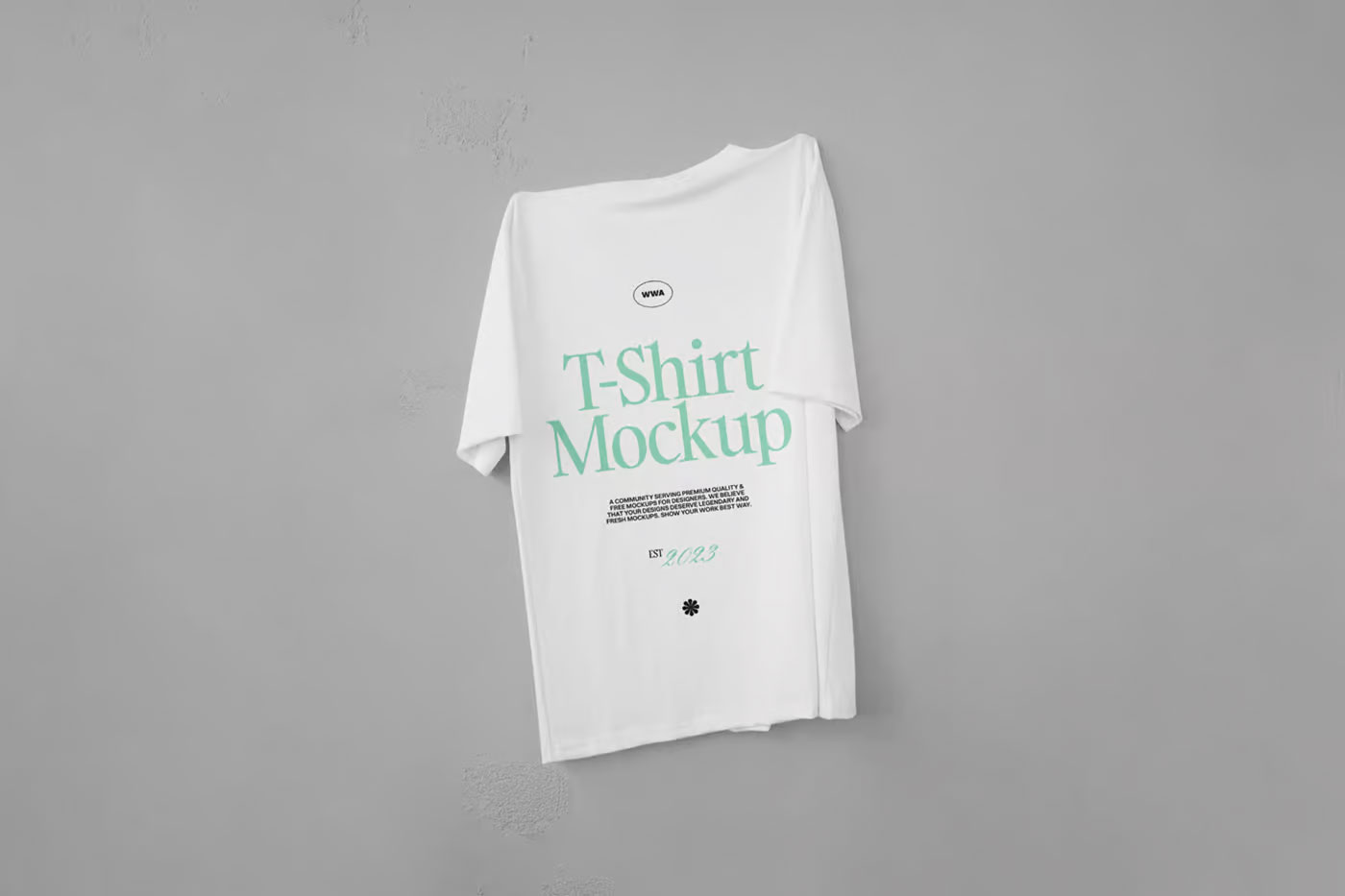 Free Front Sight of Hanging T-Shirt Mockup PSD Template