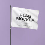 Front Sight of Horizontal Flag Mockup on Pole