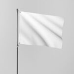 Front Sight of Horizontal Flag Mockup on Pole