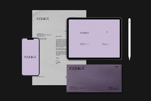 Front Sight of Iconika Branding Mockup