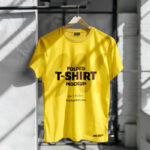 Front Sight of Indoor Light Hanging T-Shirt Mockup
