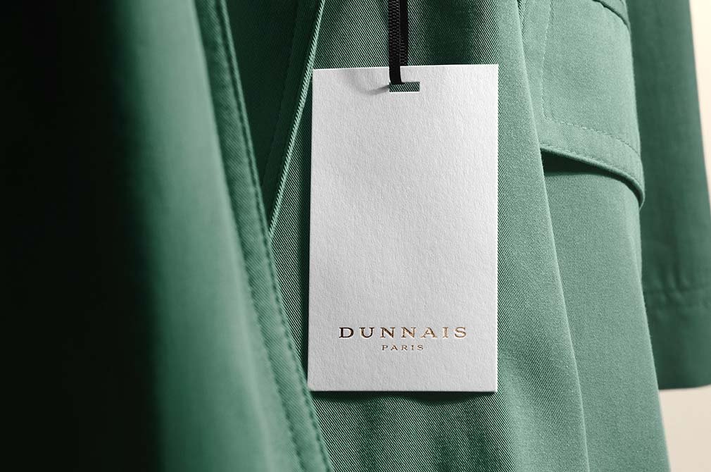 Front Sight of Label Mockup on Clothes