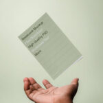 Front Sight of Levitating A5 Notebook Mockup