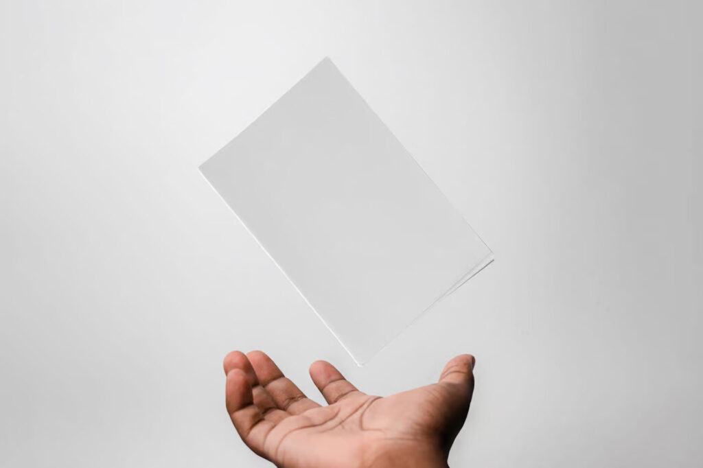 Front Sight of Levitating A5 Notebook Mockup