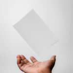 Front Sight of Levitating A5 Notebook Mockup