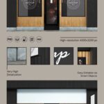 Front Sight of Modern Storefront Mockup