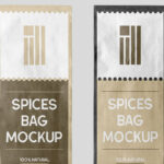 Front Sight of Oblong Eco Paper Bag Mockup