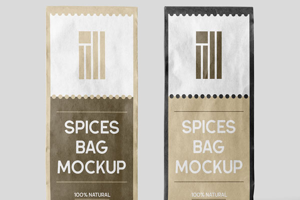 Front Sight of Oblong Eco Paper Bag Mockup