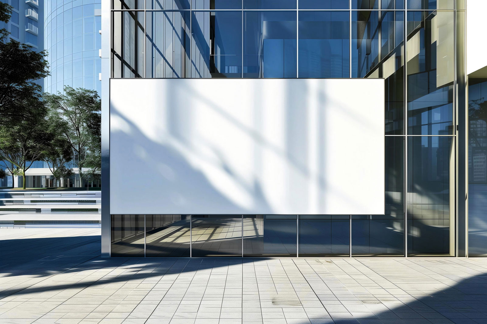 Free Front Sight of Outdoor Urban Billboard Mockup PSD Template
