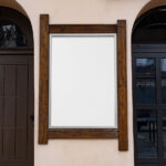 Front Sight of Outside Restaurant Menu Mockup