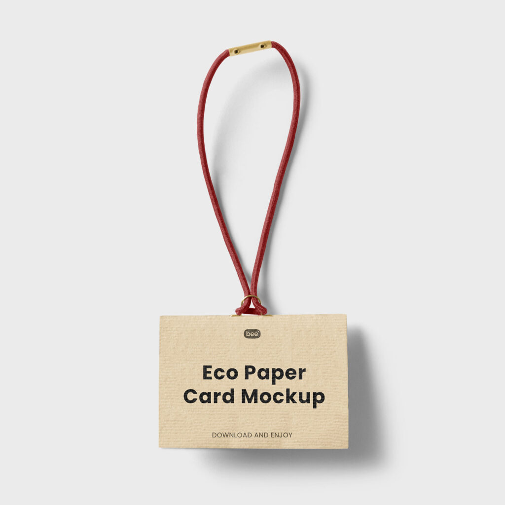 Front Sight of Paper Tag Mockup with Rubber