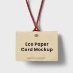 Front Sight of Paper Tag Mockup with Rubber