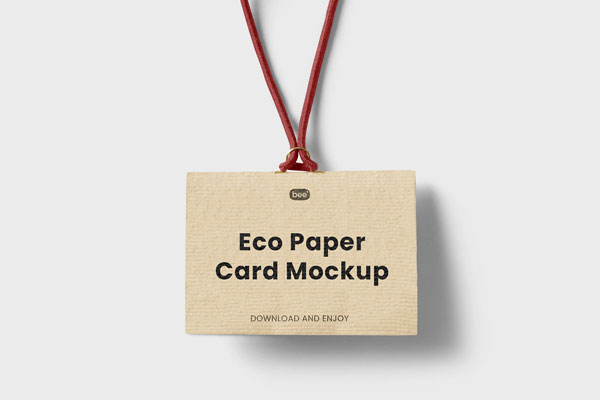 Front Sight of Paper Tag Mockup with Rubber