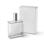 Front Sight of Perfume Bottle and Box Mockup
