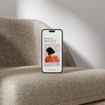 Front Sight of Phone Mockup on Sofa