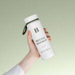 Front Sight of Plastic Bottle Mockup in Hand