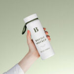 Front Sight of Plastic Bottle Mockup in Hand