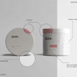Front Sight of Plastic Jar Mockup