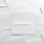 Front Sight of Postcard Mockup with Envelope